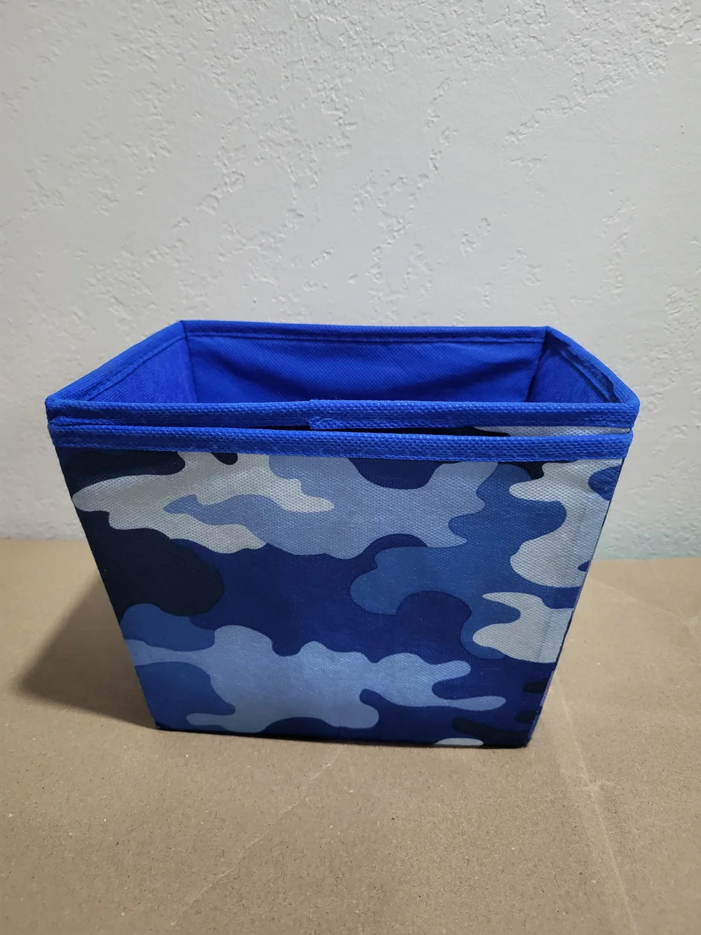 Blue Camo Fabric Storage Bins - Set of 2